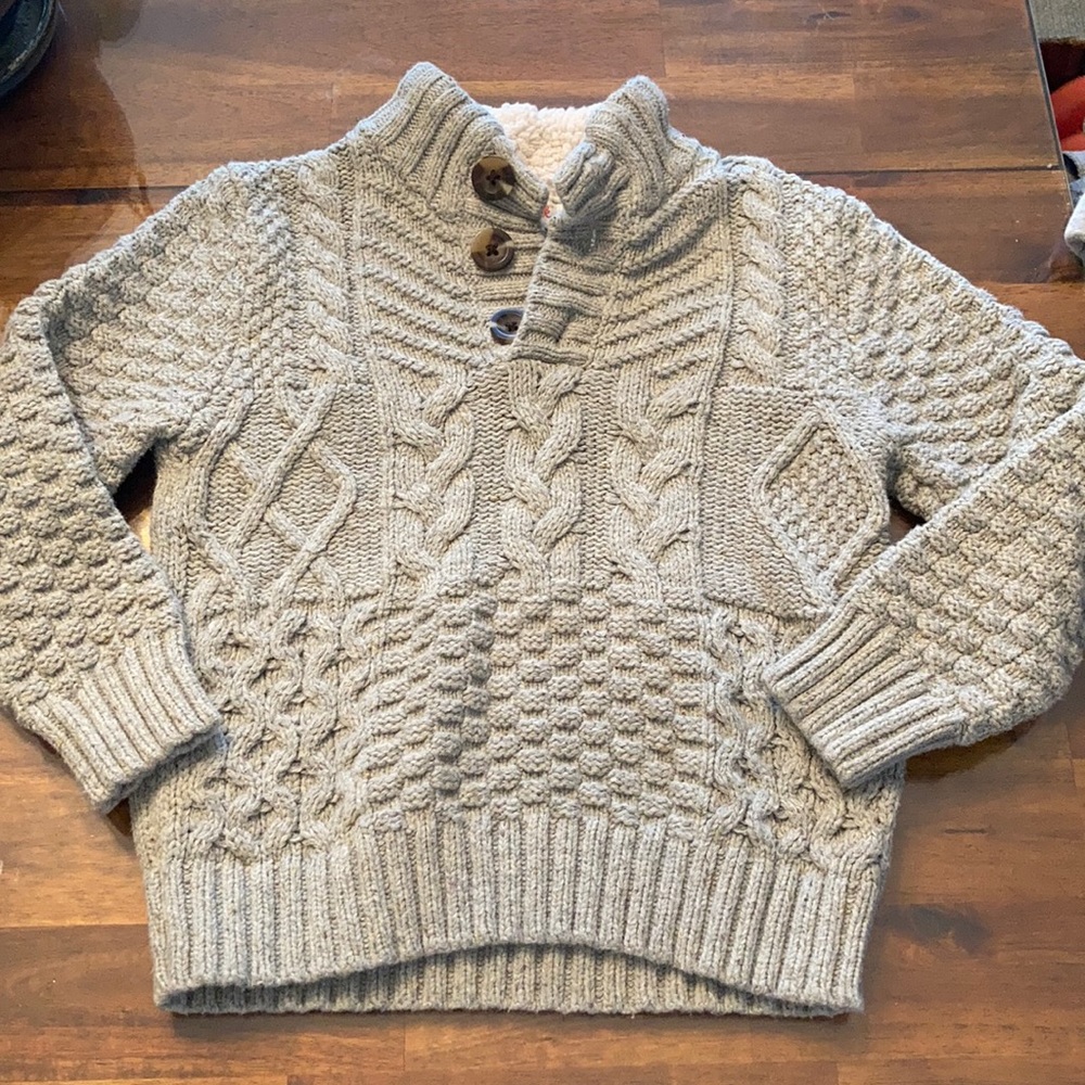 Cat and Jack Quarter Button Sweater